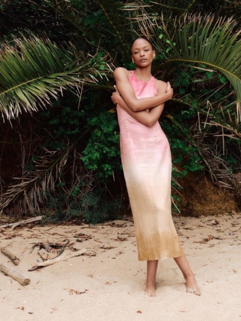 Zara Pink Ombre Slip Dress - Picture 4 of 4